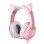 Casque ONIKUMA K9 avec câble USB RGB, micro ajustable, design gaming rose