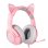 Casque ONIKUMA K9 avec câble USB RGB, micro ajustable, design gaming rose