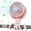 Mini Ventilador Portátil Momcozy PF001-PK10BA-A 27W 4 Velocidades 360° LED Recargable Rosa
