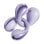 Auriculares QCY Crossky Clip C30 Bluetooth 5.4 sem fios para desporto roxo