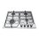 Placa de Cocina de Gas ISEASY MGBG-604C 4 Quemadores 2.7 kW Acero Inoxidable