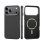 Raptic Funda Compatible Con Magsafe Doble Fibra De Aramida Iphone 17 Pro 600d Negro