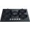 Piastra a gas Hotpoint HAGS 72S BK 4 zone Vetro Nero Integrata