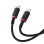 Cable USB-C Baseus Dura 100W 1m Negro y Rojo Carga Rápida PD
