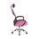 Silla de escritorio Home Heavenly Queny giratoria y regulable tapizada tejido 3D color rosa