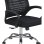 Silla de escritorio Home Heavenly Queny giratoria y regulable tapizada en tejido 3D negro