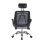 Silla de oficina Home Heavenly Queny giratoria y regulable tapizada en tejido 3D gris