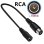 Adaptateur câble connecteur DC 5,5x2,5mm femelle à RCA 10mm mâle