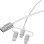Kabel USB Verbatim 3 in 1 1 m USB A zu USB-C/Micro USB/Lightning Weiß