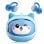 Auricolari Blackview Airbudsk1 Bluetooth 6.0 wireless per bambini, design divertente blu
