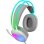 Auriculares Defender Eclipse RGB inalámbricos USB para gaming con aislamiento cerrado blancos