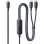 Cabo USB-C Baseus Flash 4 2-em-1 140W 1,5m Preto