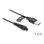 Câble USB A à 2 broches Delock 1,2 m noir pour rasoirs