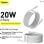 Cavo Baseus Simple Wisdom USB-C a Lightning PD 20W 1,5 m Bianco