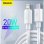 Cavo Baseus Simple Wisdom USB-C a Lightning PD 20W 1,5 m Bianco