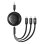 Cavo Baseus Free2Draw 3 in 1 USB a Micro+Lightning+USB-C 100W 1,1 m nero