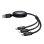 Cavo Baseus Free2Draw 3 in 1 USB a Micro+Lightning+USB-C 100W 1,1 m nero