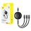 Cavo Baseus Free2Draw 3 in 1 USB a Micro+Lightning+USB-C 100W 1,1 m nero