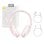 Auriculares Baseus NGD02-C01 sans fil Bluetooth 5.0 pliables rose 40h autonomie