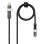 Cavo USB Nanocable 10.01.2501 USB-A/USB-C a USB-C/Lightning 1m Nero