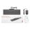 Teclado Lenovo GX31R09794 alámbrico USB completo con ratón gris y resistente a líquidos