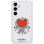Handyhülle Samsung Flipsuit Case TPU Rot Transparent für Galaxy S24+