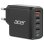 Caricatore Acer GaN II 100W PD 3x USB-C 1x USB-A 2m Nero