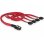 Câble mini SAS 36pin vers 4x SATA, 0,5 m, Rouge