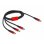 Cable de carga USB 3 en 1 DeLOCK USB Type-C a 3 x USB Type-C 1 m negro/rojo