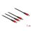 Cable de carga USB 3 en 1 DeLOCK USB Type-C a 3 x USB Type-C 1 m negro/rojo