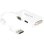 Adaptador DisplayPort para VGA+HDMI+DVI-D DeLOCK 0,16 m Branco