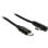 Cable USB-C à USB-C Inter-Tech 1 m Noir