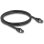Cable de red DeLOCK RJ45 Cat.8.1 S/FTP 1 m hasta 40 Gbps negro