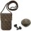 Auriculares Guess TWS inalámbricos Bluetooth con bolso de polipiel marrón y logo 4G