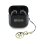 Auriculares Guess inalámbricos Bluetooth intraurales con logo brillante y charm, negro