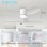 Deckenventilator mit Licht Autrucker 20W 107cm 6 Stufen LED Fernbedienung Winterbetrieb