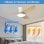 Deckenventilator mit Licht Autrucker 40'' 3 Umkehrbare Flügel 6 Stufen Fernbedienung LED