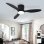 Deckenventilator mit Licht Autrucker 20W 107cm 6 Stufen Leise Fernbedienung