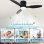 Deckenventilator mit Licht Autrucker 20W 107cm 6 Stufen Leise Fernbedienung