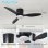 Deckenventilator mit Licht Autrucker 20W 107cm 6 Stufen Leise Fernbedienung