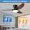 Deckenventilator mit Licht Autrucker 40'' LED 6 Stufen DC-Motor Leise Reversibel Fernbedienung
