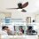 Deckenventilator mit Licht Autrucker 40'' LED 6 Stufen DC-Motor Leise Reversibel Fernbedienung