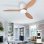 Deckenventilator mit Licht Autrucker 20W 107cm 6 Stufen DC Fernbedienung Winterbetrieb