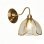 Lampe Murale Industrielle en Laiton avec Abat-jour en Verre Transparent Base E27 Autrucker