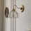 Lampe Murale Industrielle en Laiton avec Abat-jour en Verre Transparent Base E27 Autrucker
