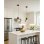 Moderne Pendelleuchte Autrucker E27 Travertin Synthetik