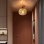 Lampe de plafond semi-encastrée Autrucker en rotin et bambou naturel style rustique