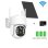 Caméra de surveillance Autrucker 4MP Vision Nocturne Extérieure Panneau Solaire Audio Bidirectionnel
