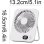 Mini Ventilador Autrucker 3600mAh 5 Velocidades Ultra Silencioso Pantalla LED Inclinación 180°