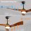 Ventilatore da Soffitto con Luce Rolipo 18W 132cm Silenzioso 6 Velocità Telecomando Funzione Inverno Timer